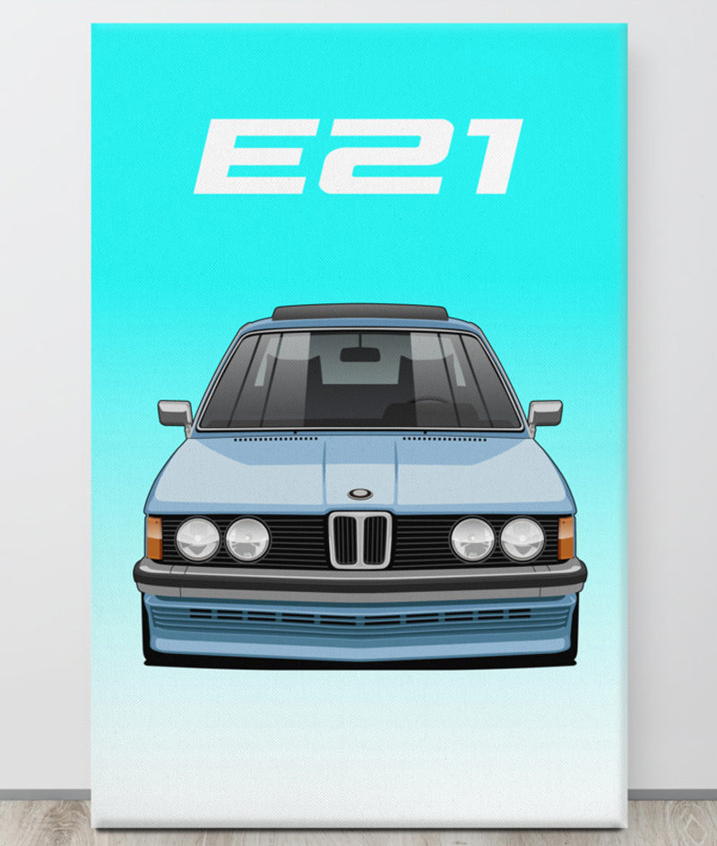 BMW E21 Default Canva Wall Art