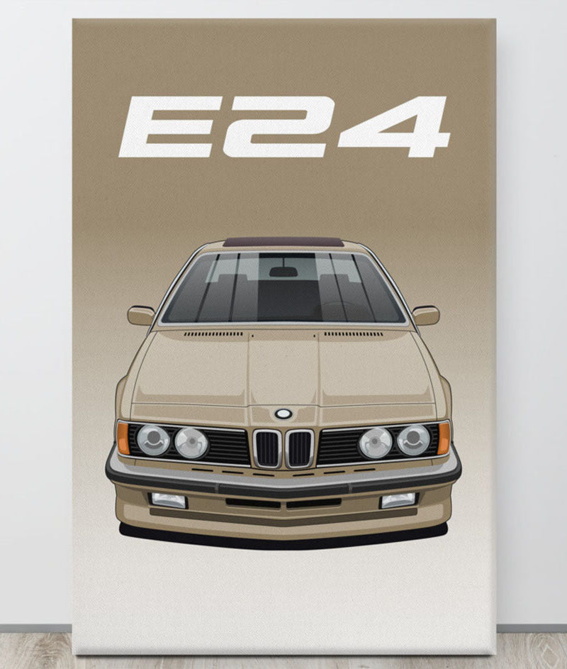 BMW E24 Bronzit Canva Wall Art