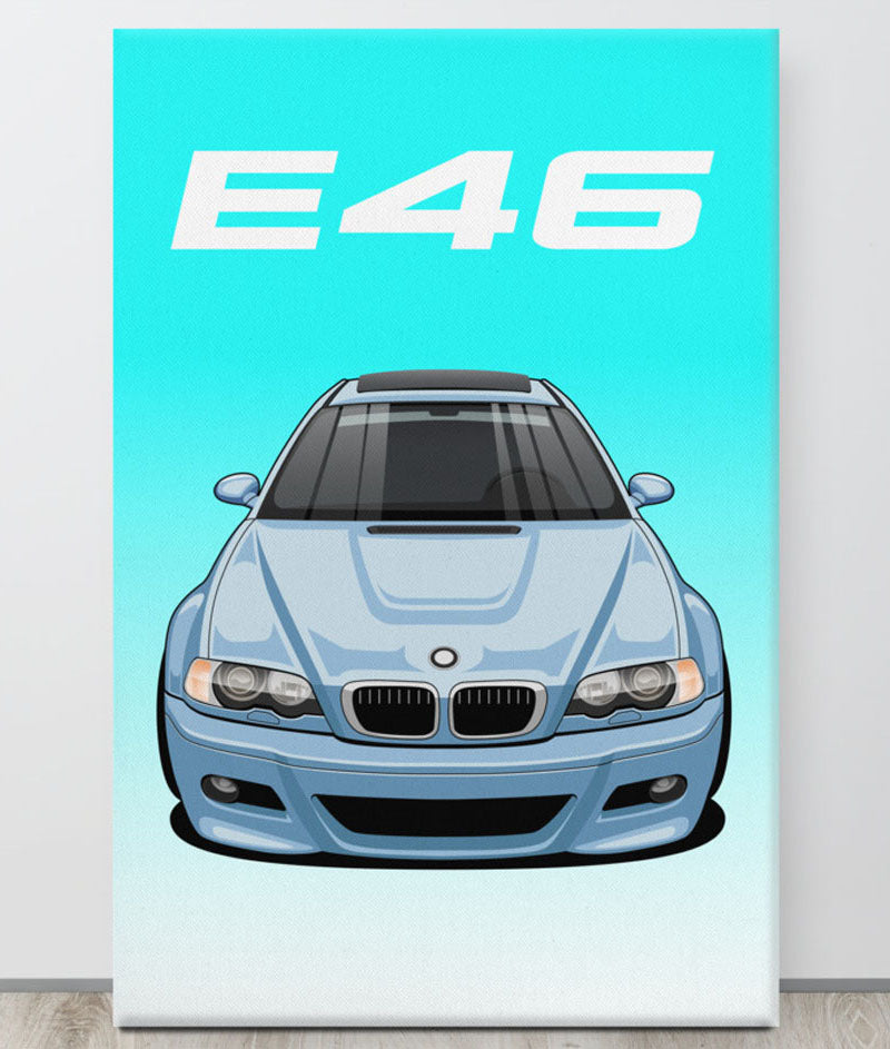 BMW E46 Default Canva Wall Art