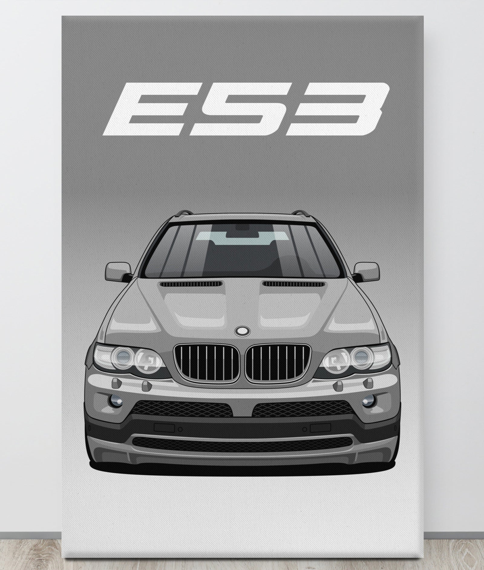 BMW E53 Titanium Silver Canva Wall Art