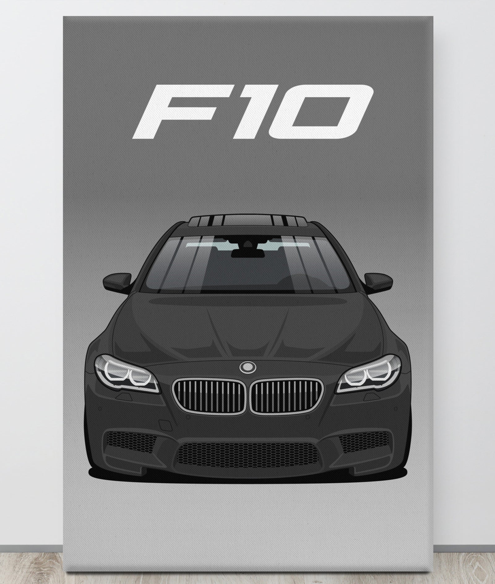 BMW F10 Black Canva Wall Art