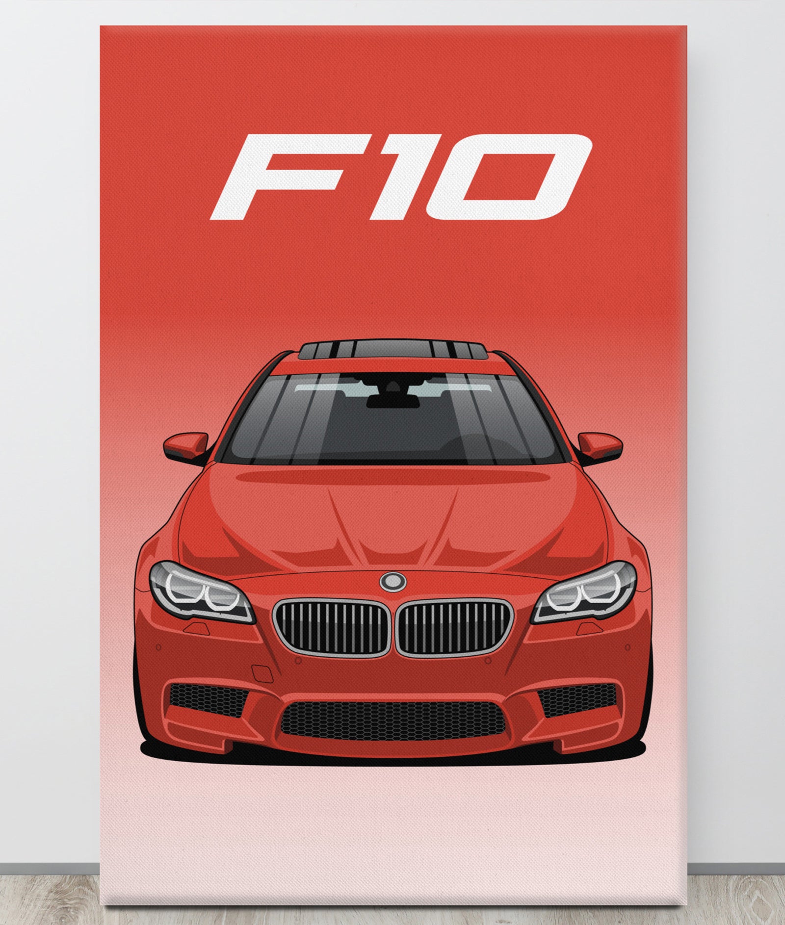 BMW F10 Sakhir Orange Canva Wall Art