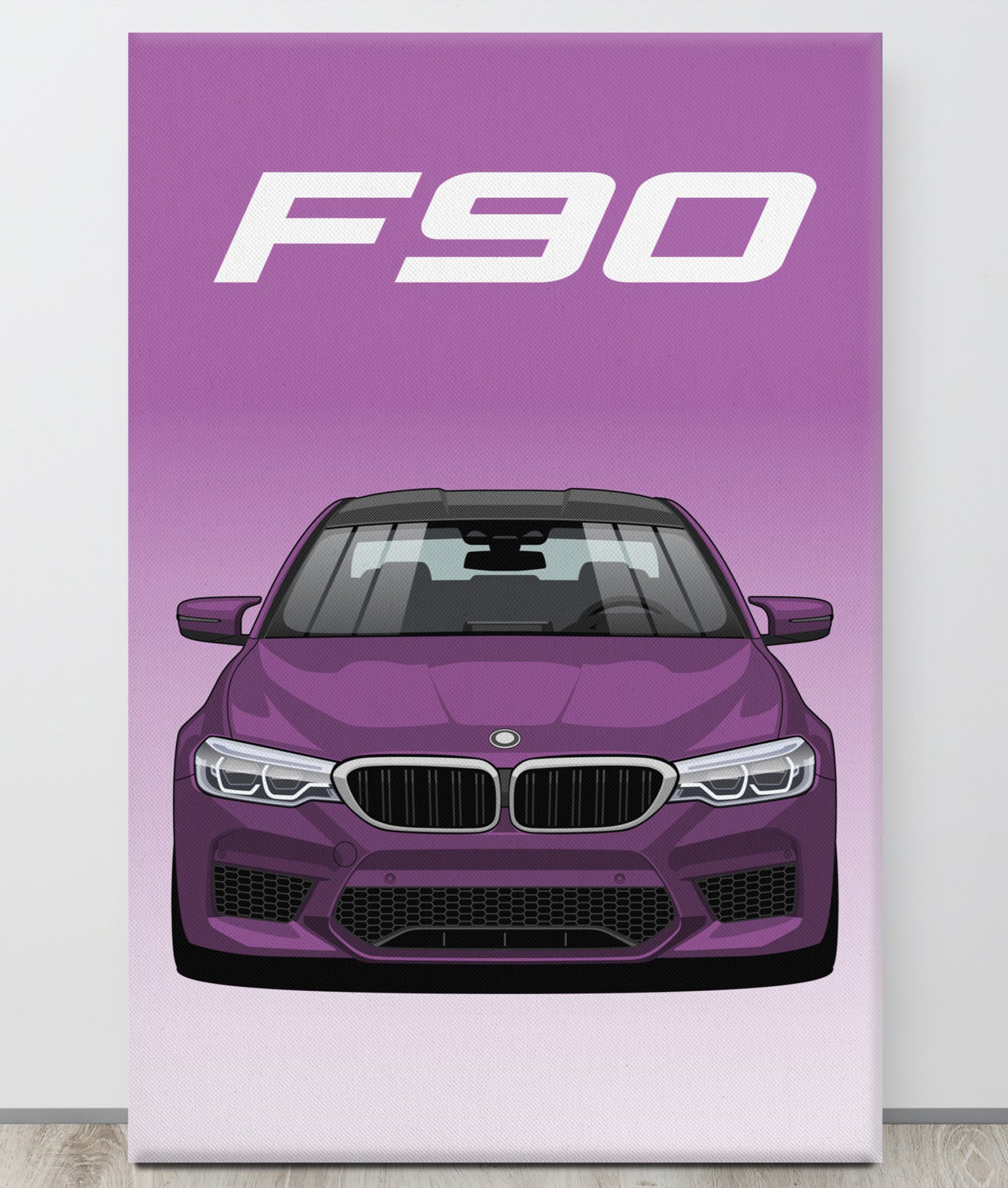BMW F90 Purple Silk Canva Wall Art