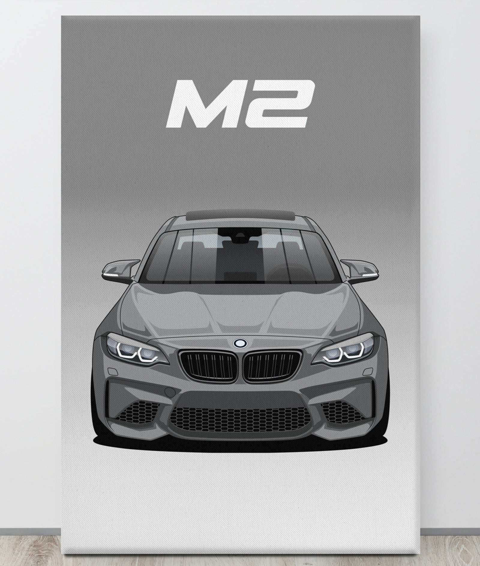 BMW M2/F87 Mineral Gray Sunroof Canva Wall Art