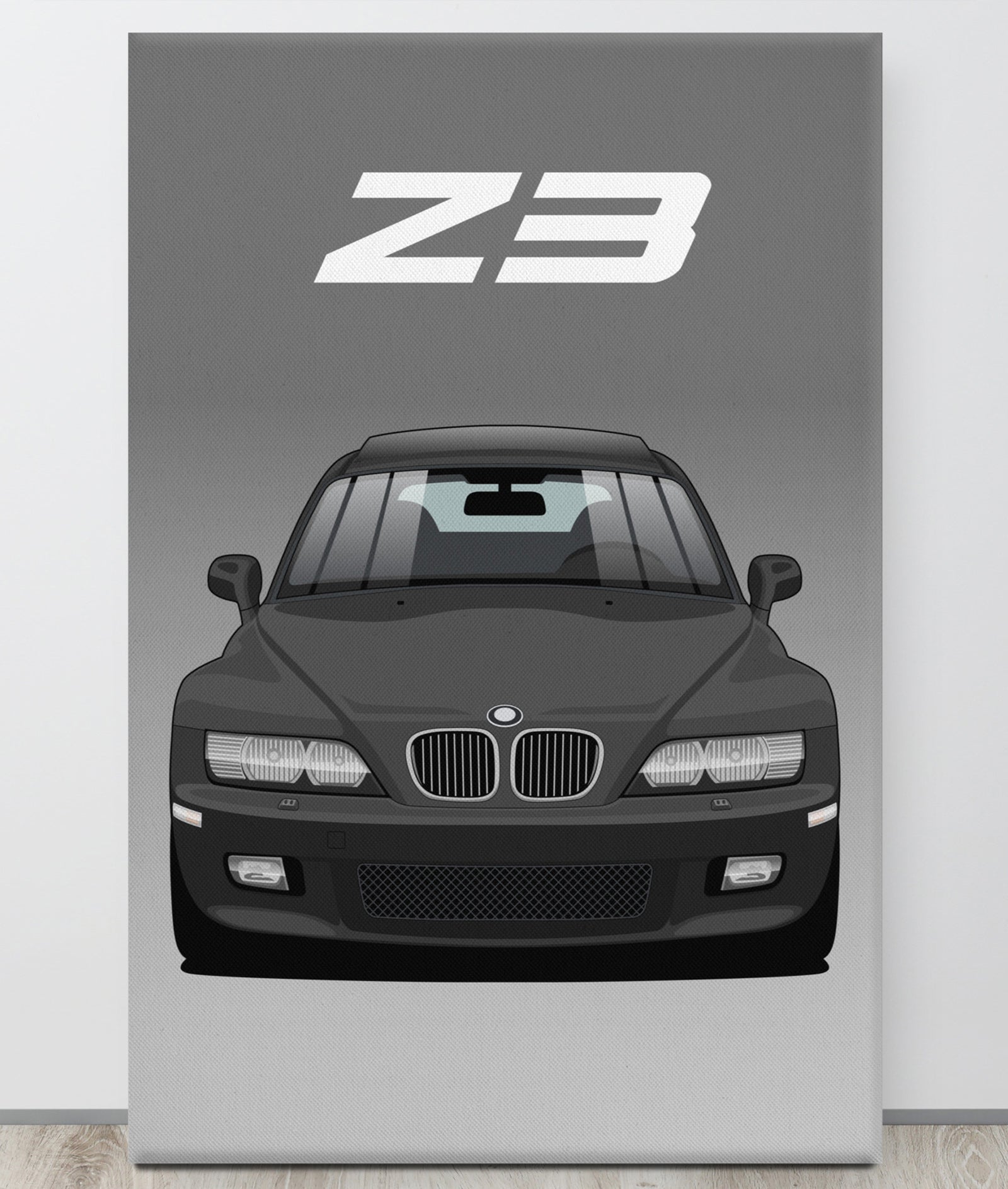 BMW Z3 Black Canva Wall Art