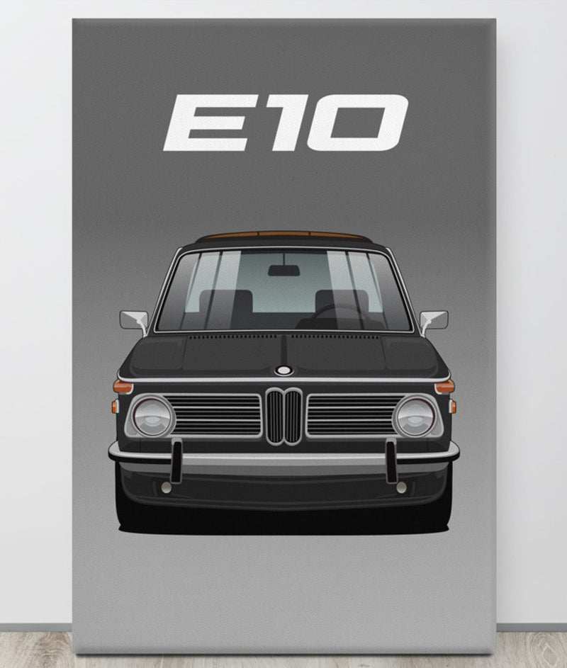 BMW E10 Black Canva Wall Art
