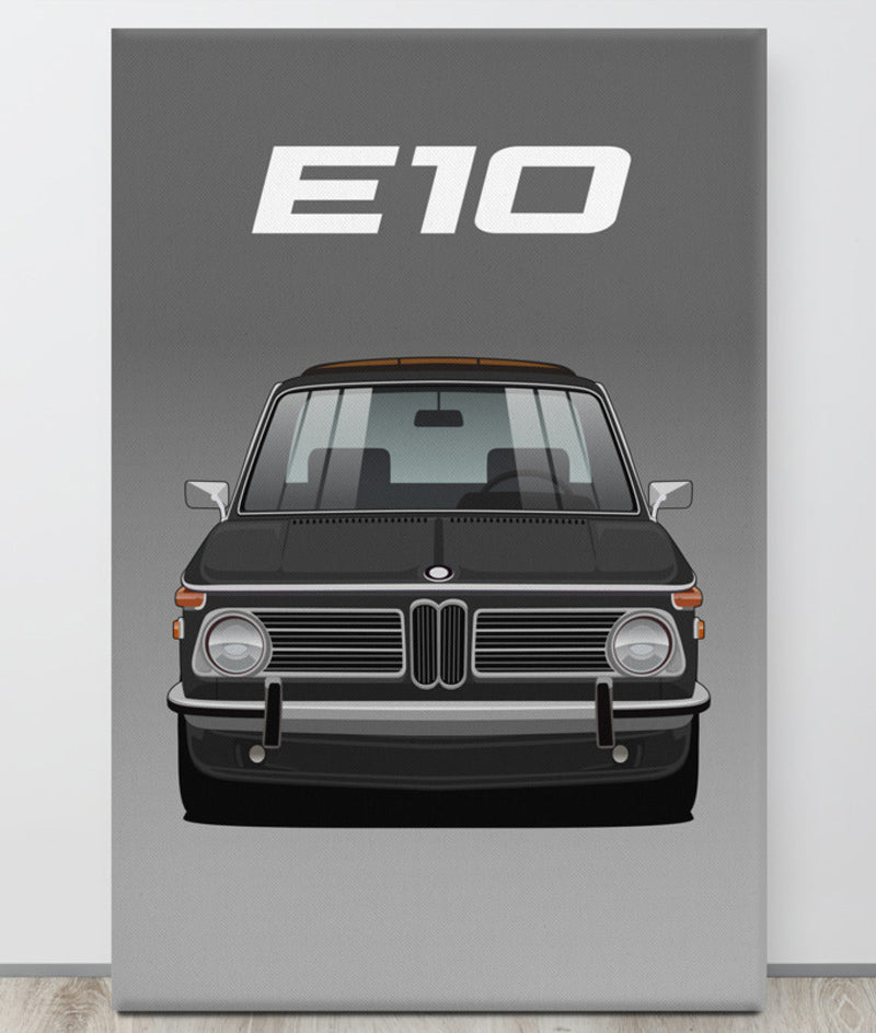 BMW E10 Black Canva Wall Art