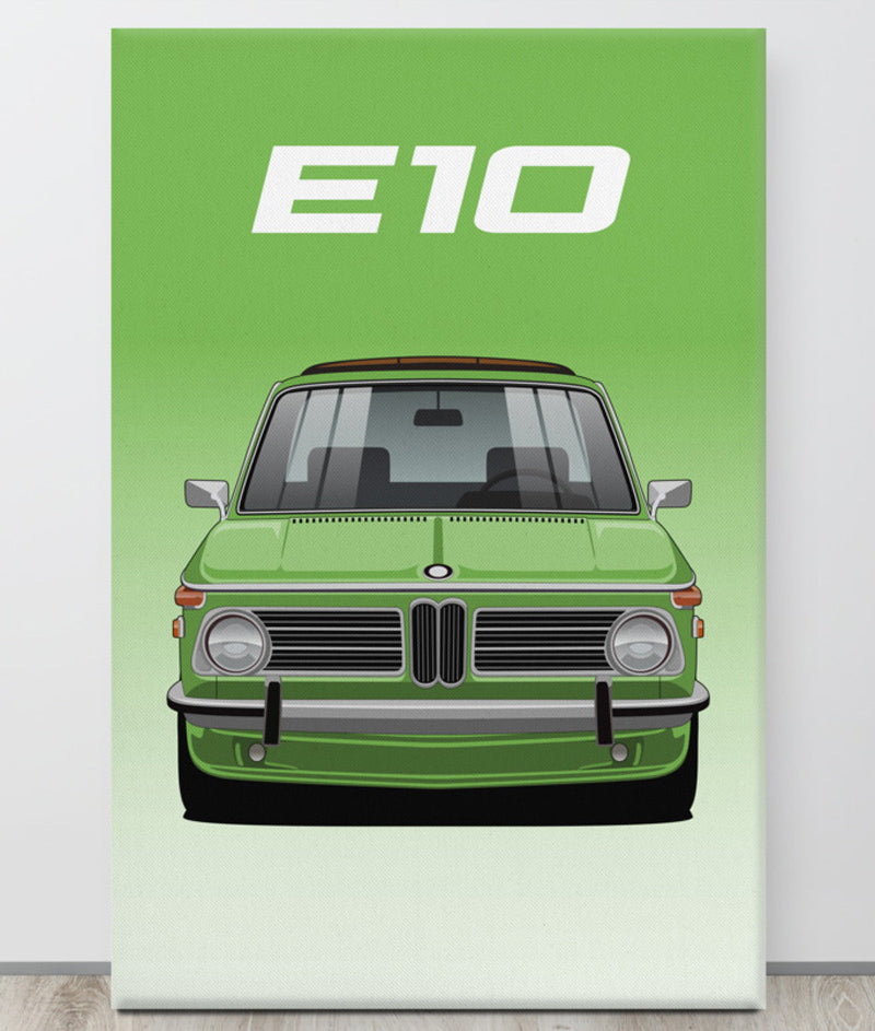 BMW E10 Mintgrun Canva Wall Art