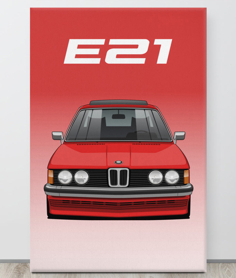 BMW E21 Opalgrun Canva Wall Art