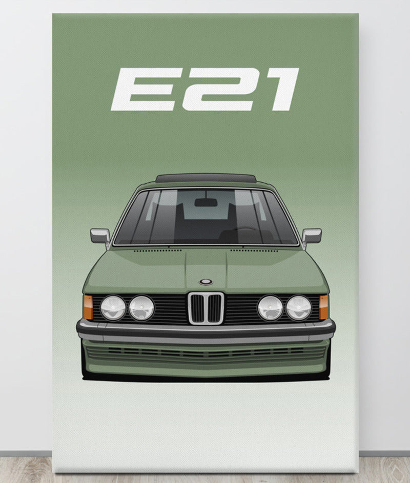 BMW E21 Opalgrun Canva Wall Art