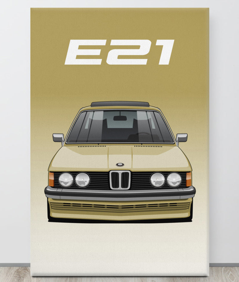 BMW E21 Sierrabeige Canva Wall Art