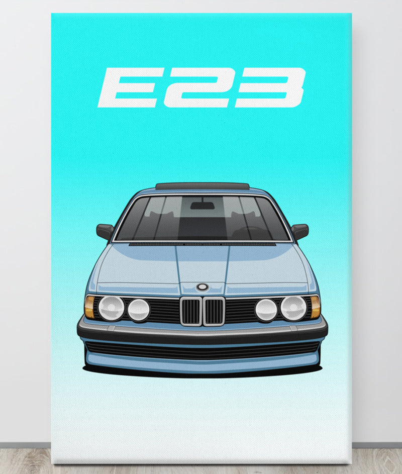 BMW E23 Default Canva Wall Art