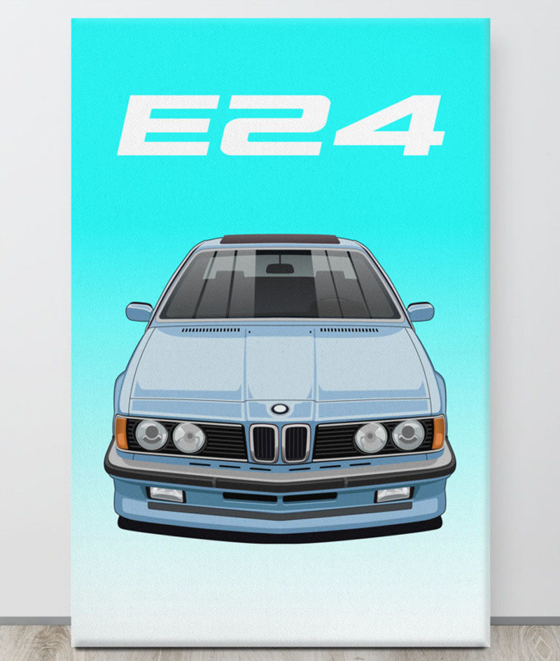 BMW E24 Default Canva Wall Art