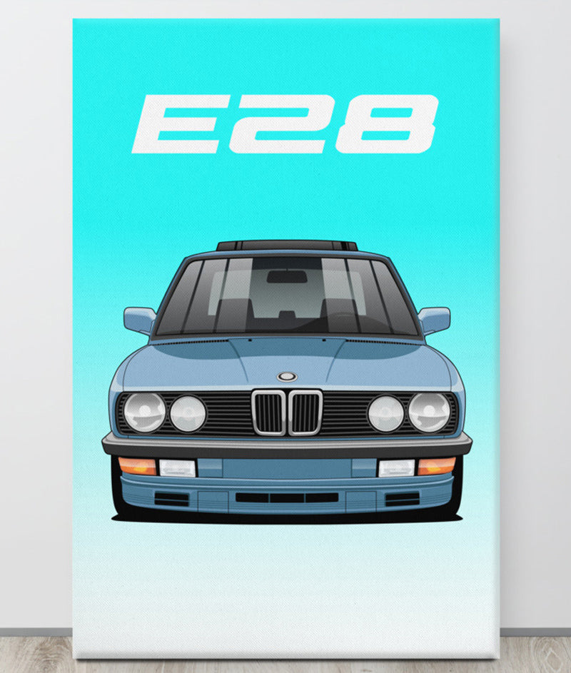 BMW E28 Default Canva Wall Art