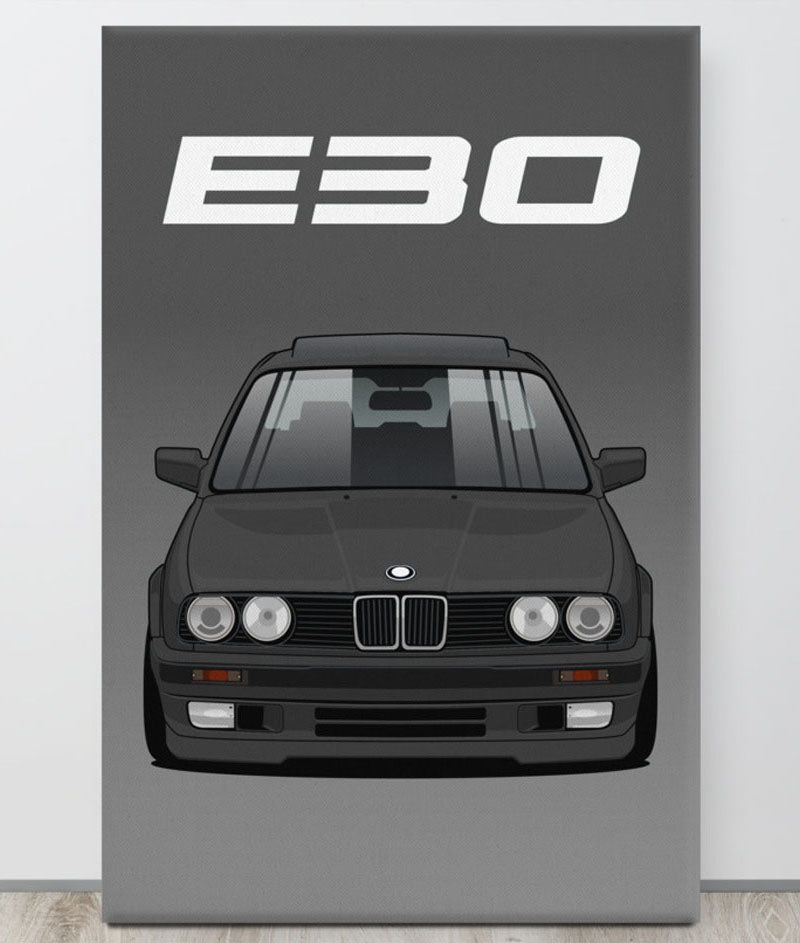 BMW E30 Platenengrun Canva Wall Art