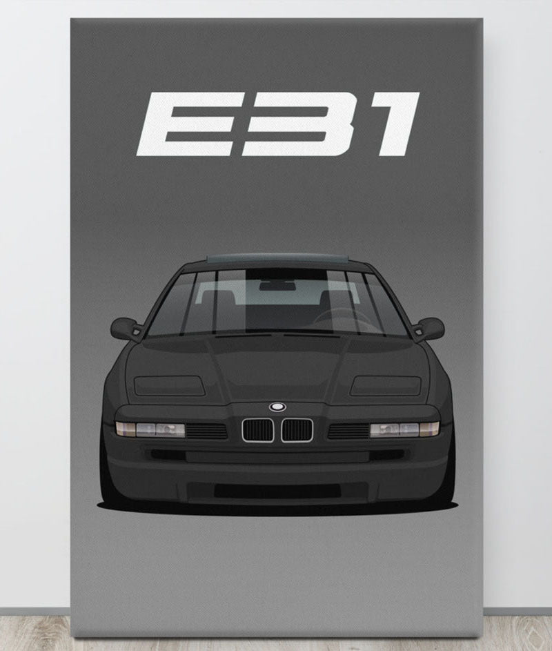 BMW E31 Black Canva Wall Art