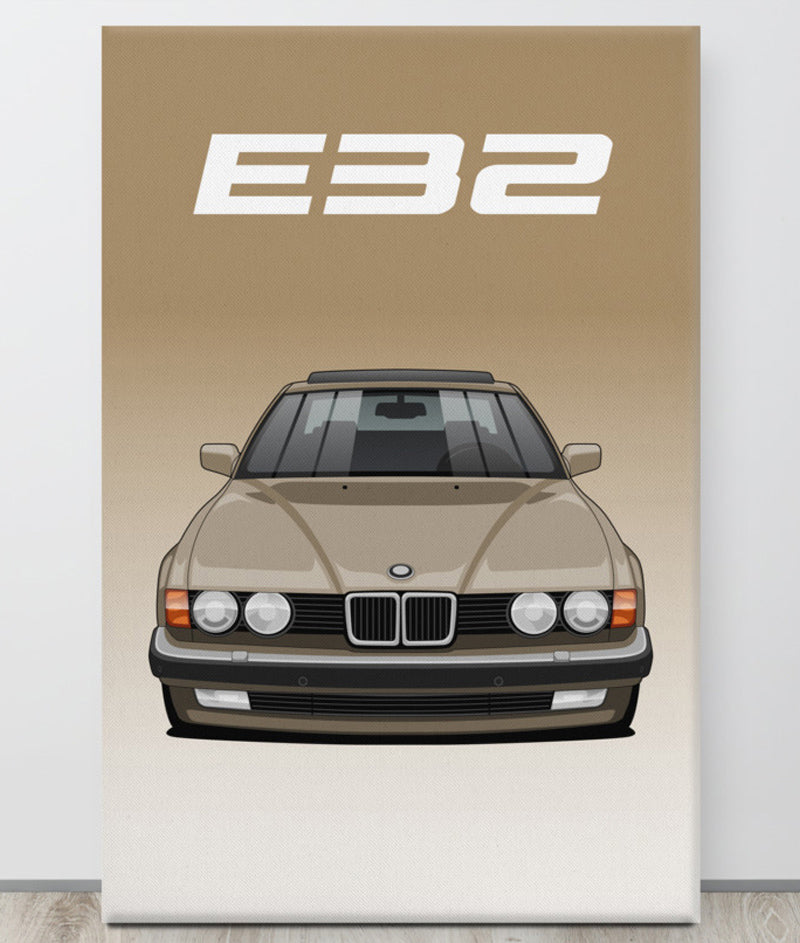 BMW E32 Bronzit Canva Wall Art