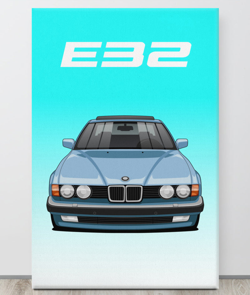 BMW E32 Default Canva Wall Art