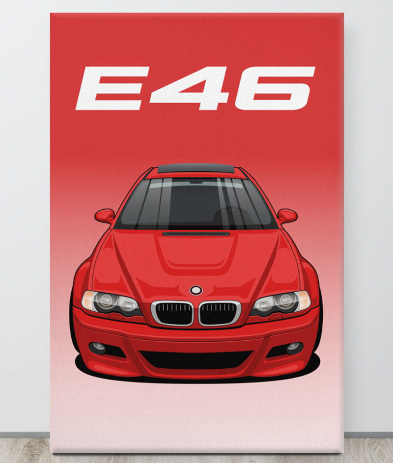 BMW E46 Laguna Seca Blue Canva Wall Art