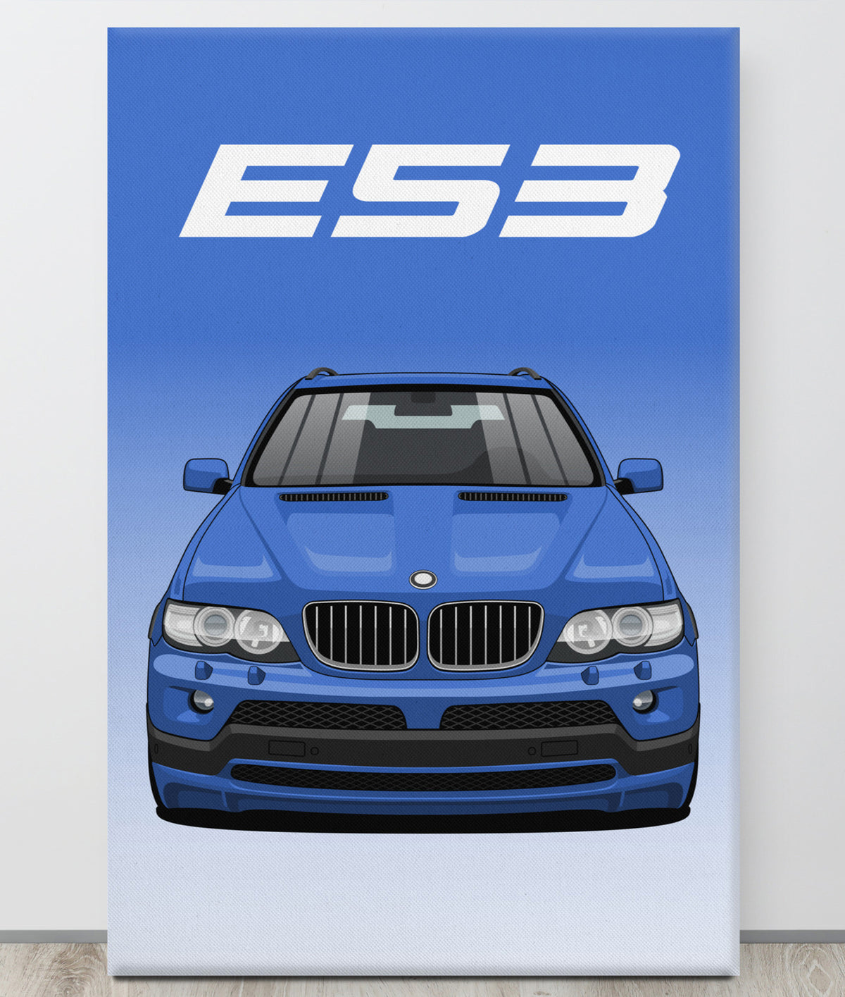 BMW E53 Estoril Blue Canva Wall Art