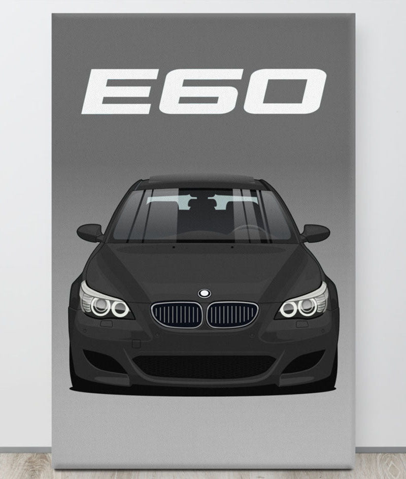 BMW E60 Indianapolis Red Canva Wall Art