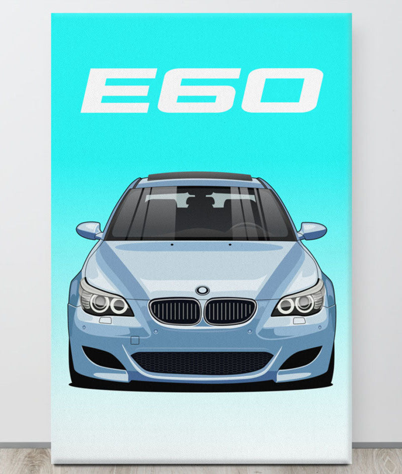 BMW E60 Default Canva Wall Art