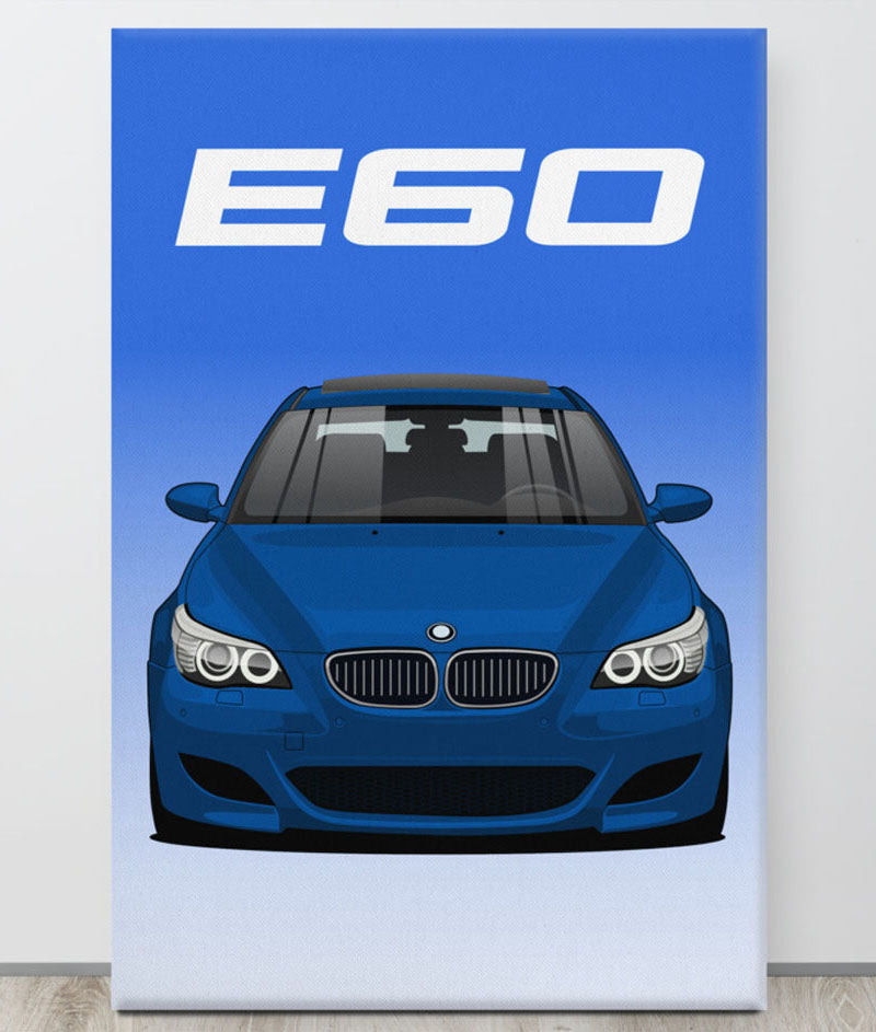 BMW E60 Interlagos Blue Canva Wall Art