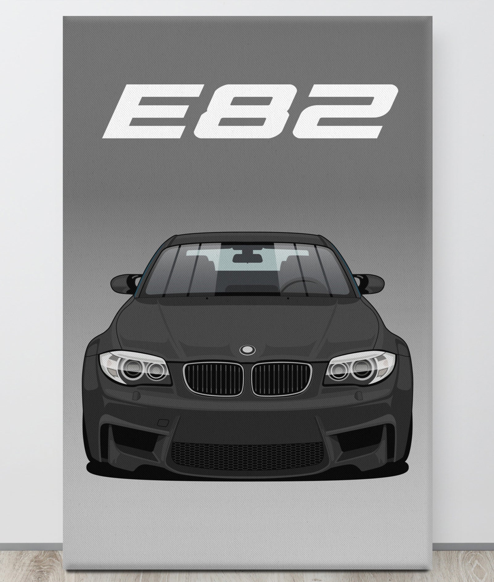 BMW E82 Black Canva Wall Art