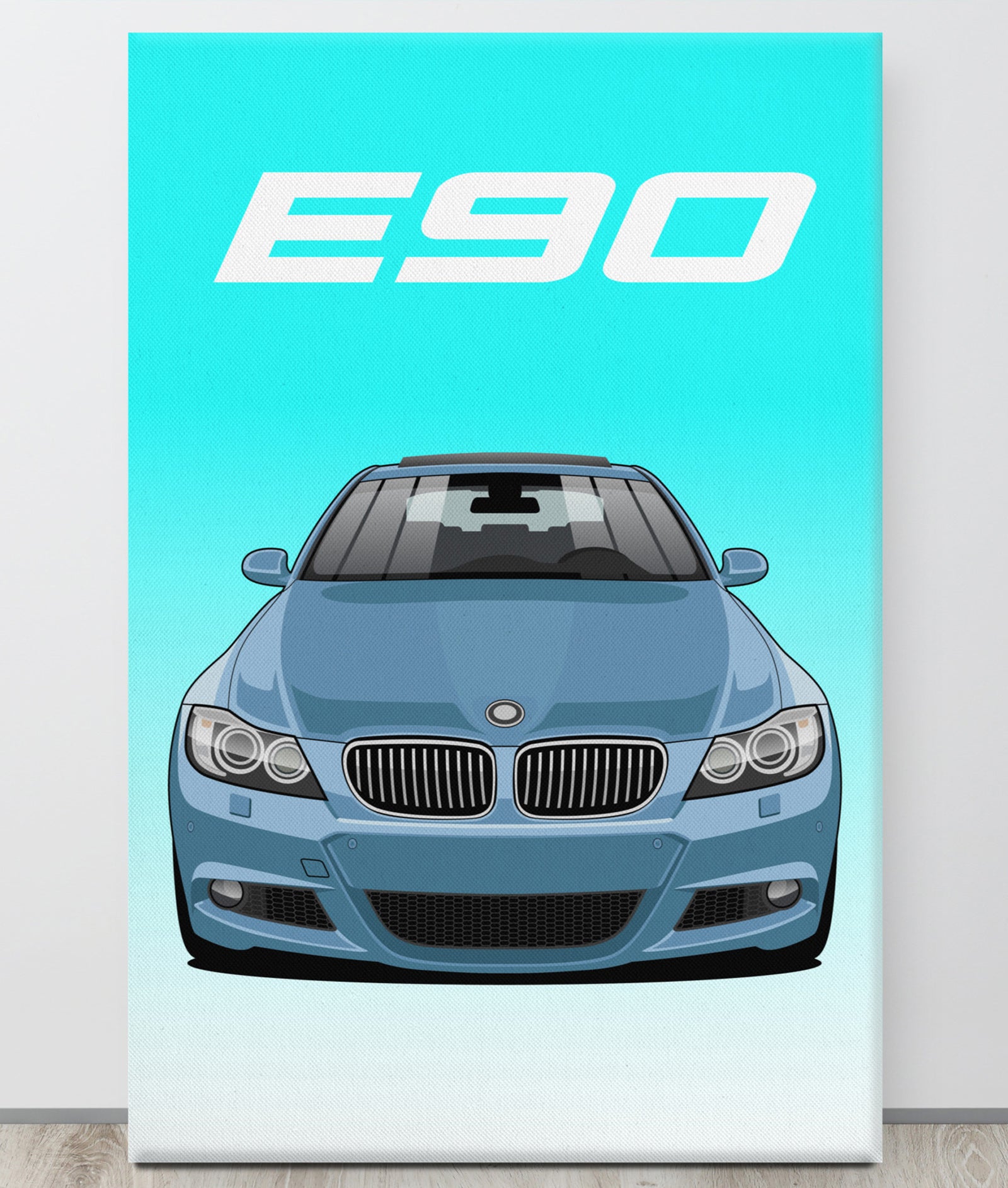 BMW E90 Default Canva Wall Art