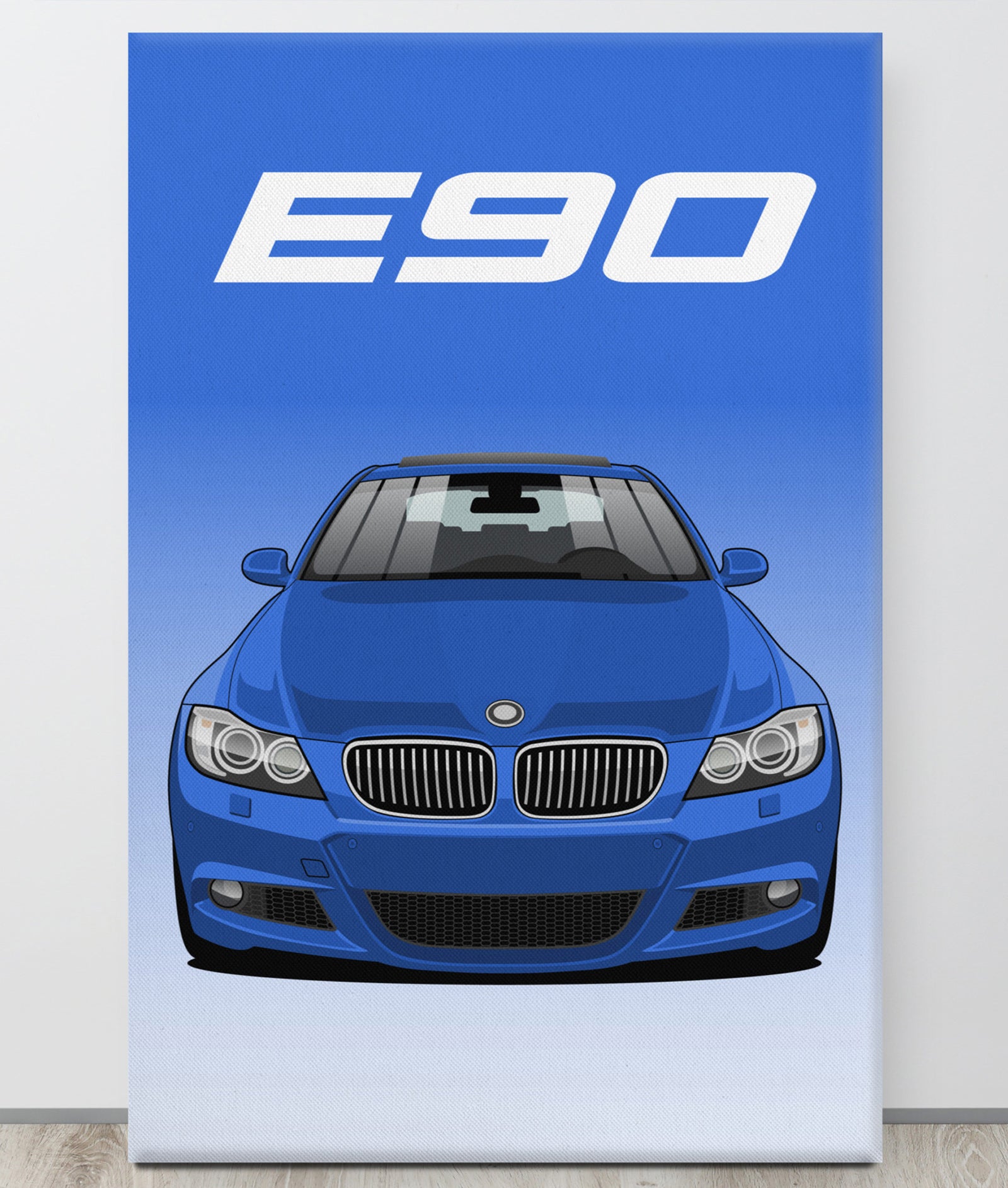 BMW E90 Sparkling Graphite Canva Wall Art