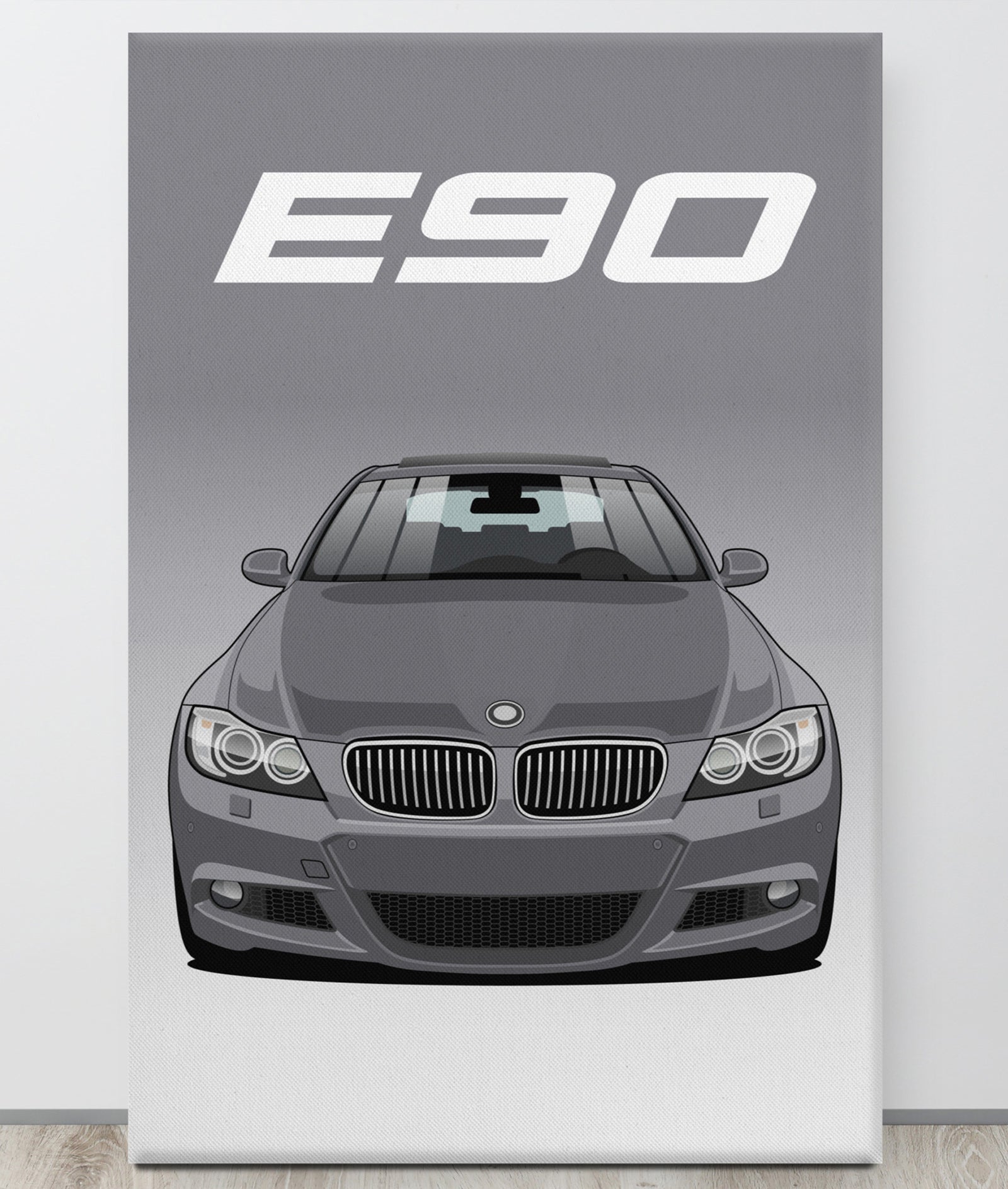 BMW E90 Sparkling Graphite Canva Wall Art