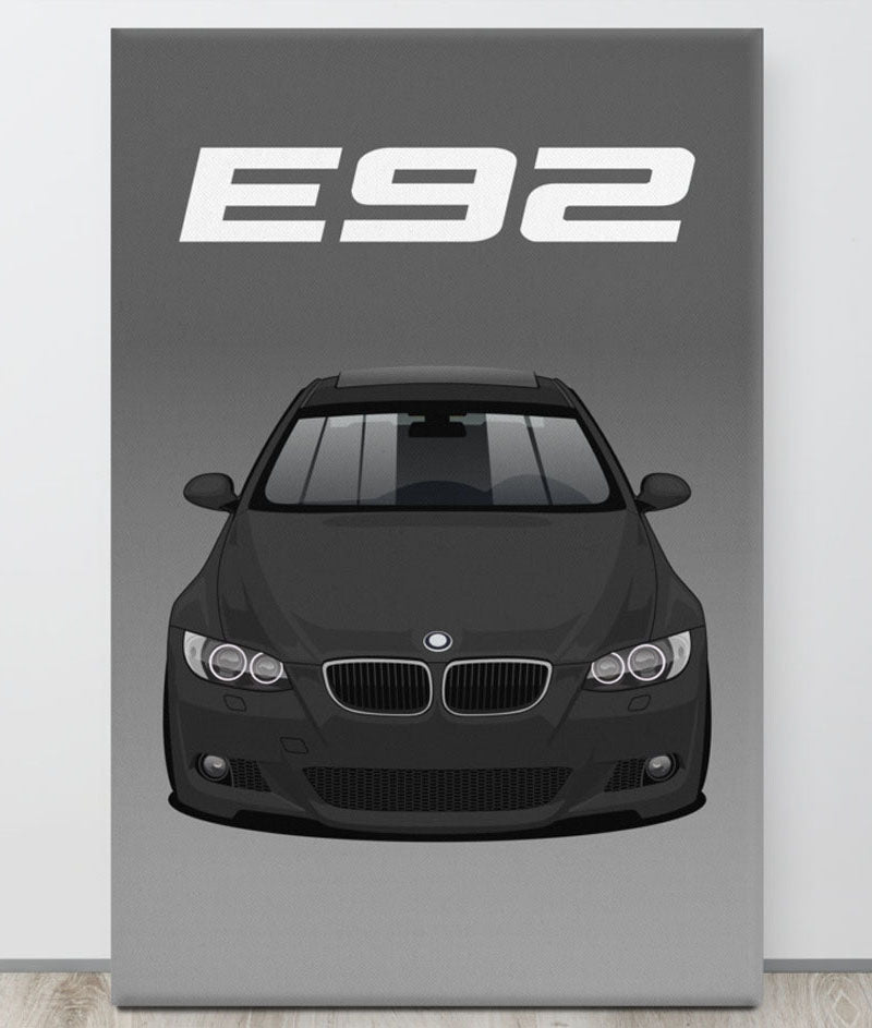 BMW E92 Black Canva Wall Art