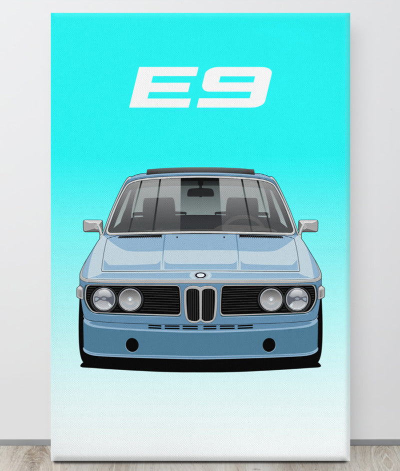 BMW E9 Default Canva Wall Art