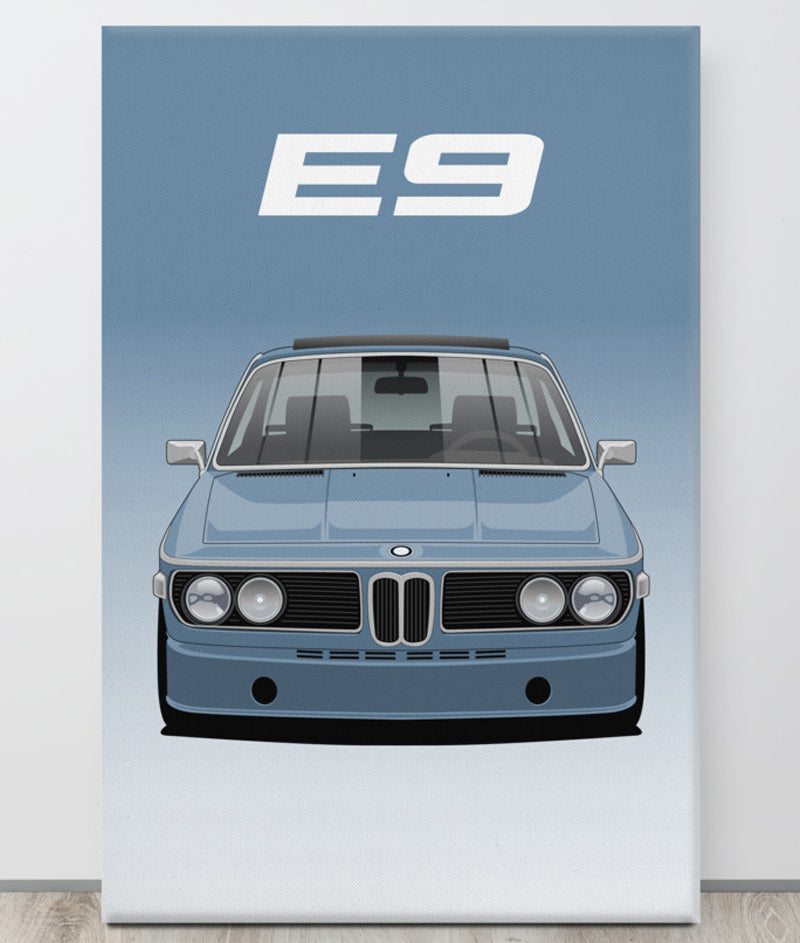 BMW E9 Fjord Canva Wall Art