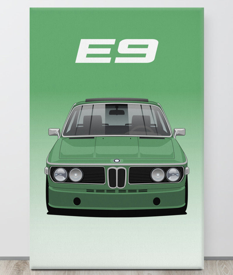 BMW E9 Taiga Canva Wall Art