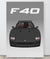 Ferrari F40 Black Canva Wall Art