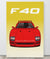 Ferrari F40 Rosso Corsa Canva Wall Art