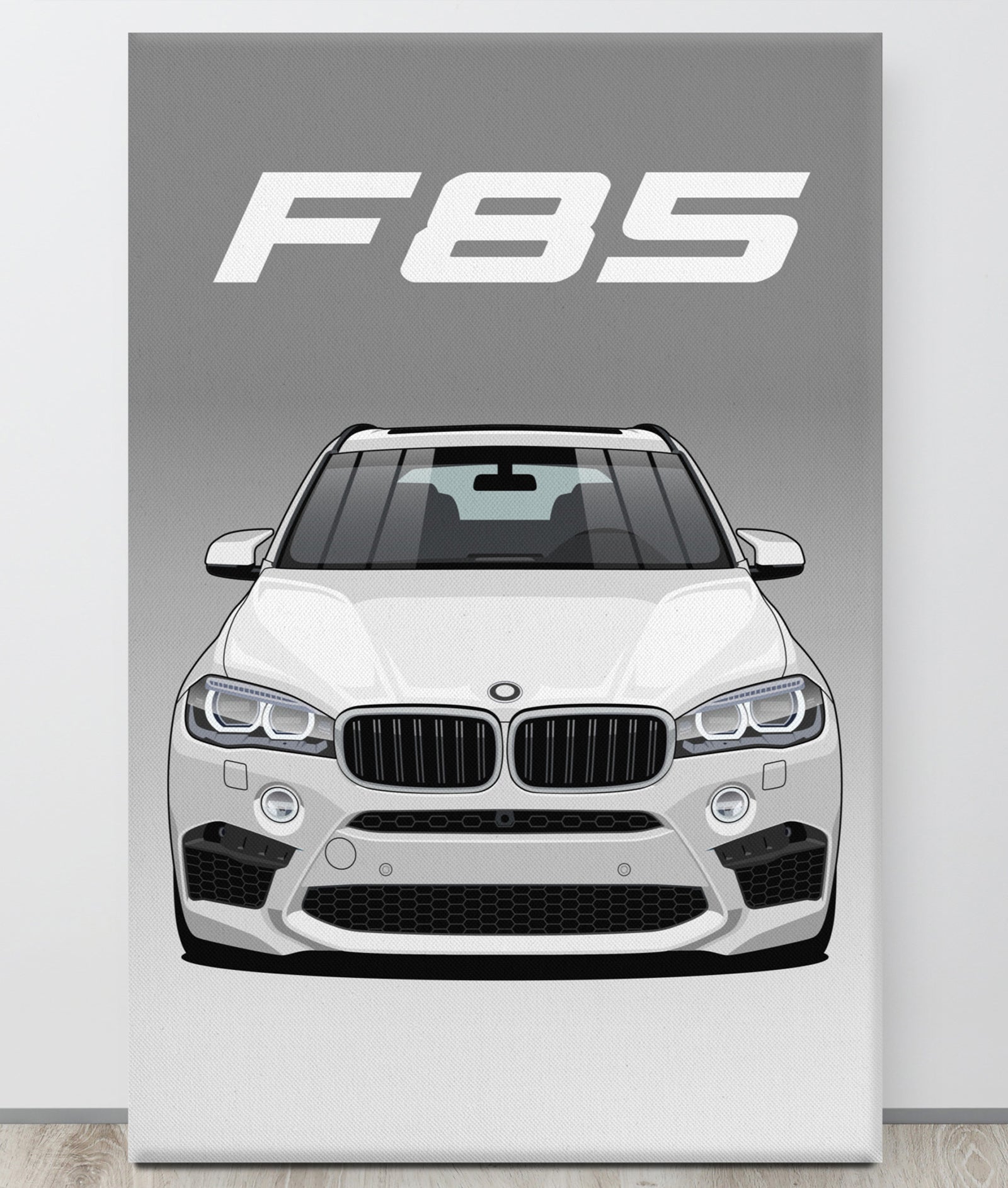 BMW F85 Alpine White Canva Wall Art