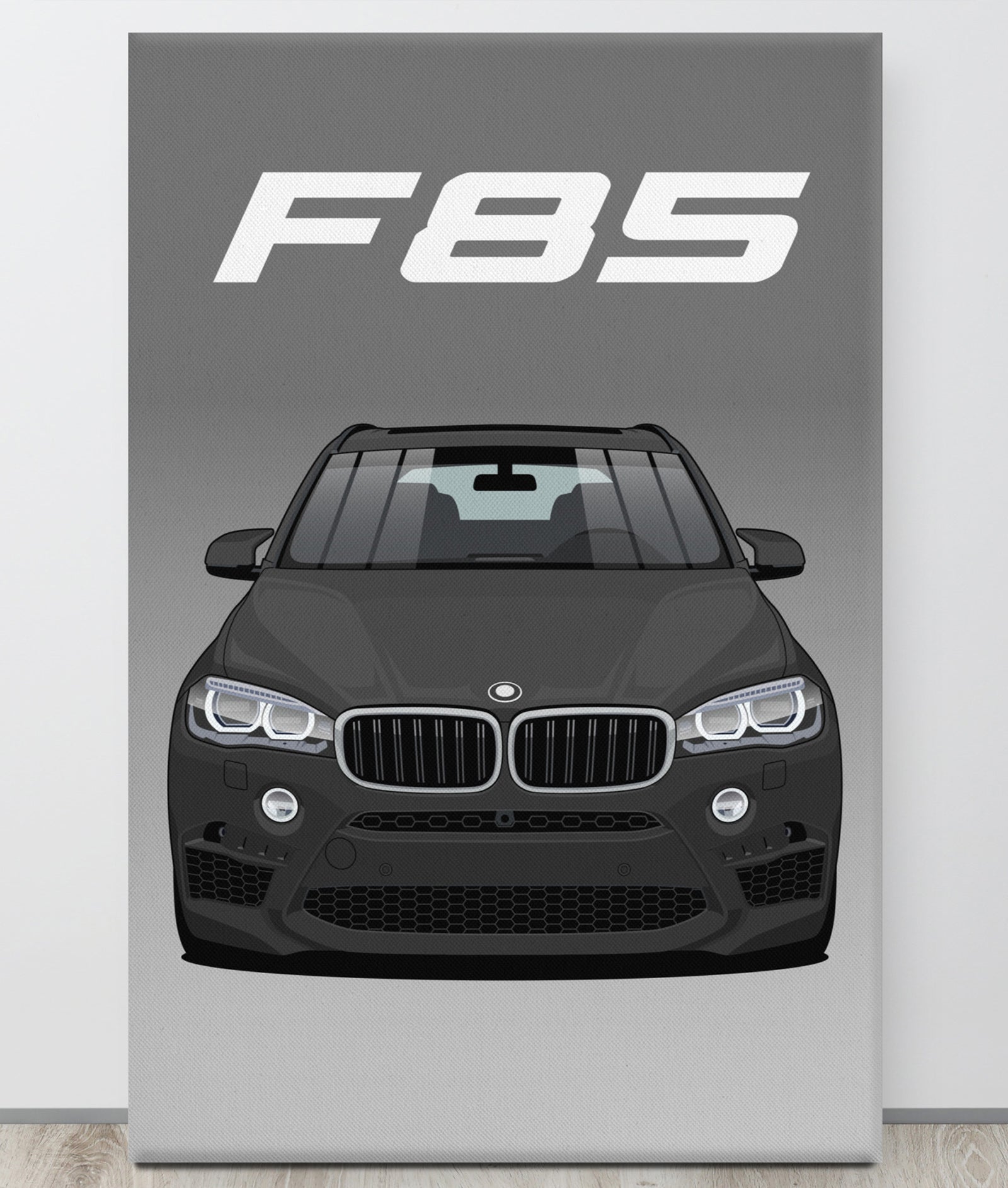 BMW F85 Alpine White Canva Wall Art