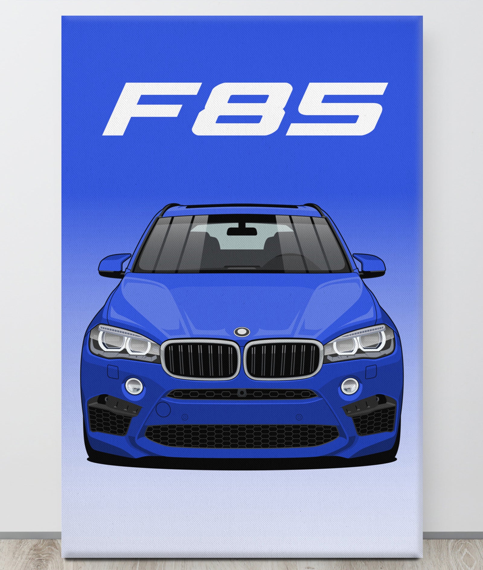 BMW F85 Marina Bay Blue Canva Wall Art