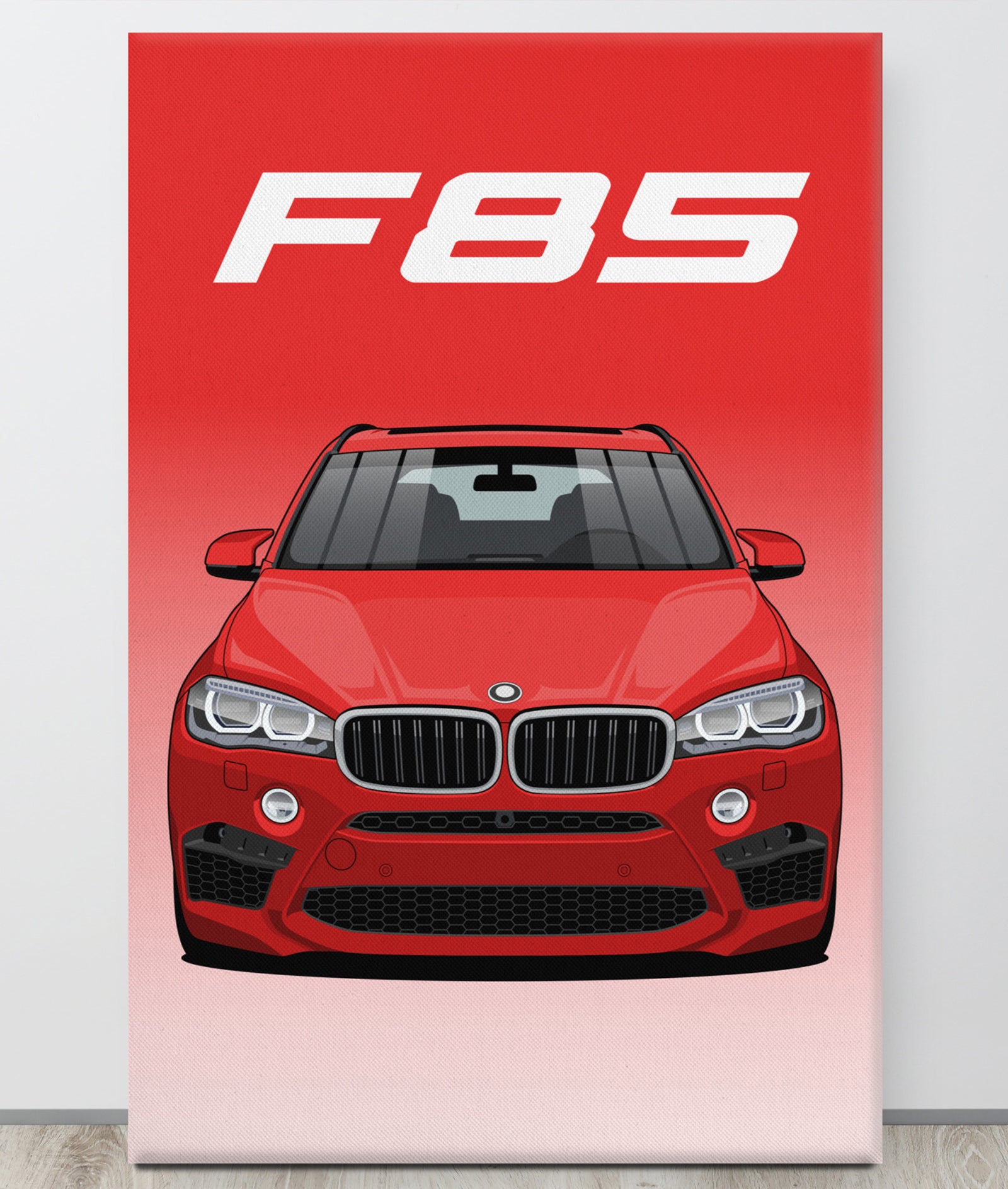 BMW F85 Toronto Red Canva Wall Art