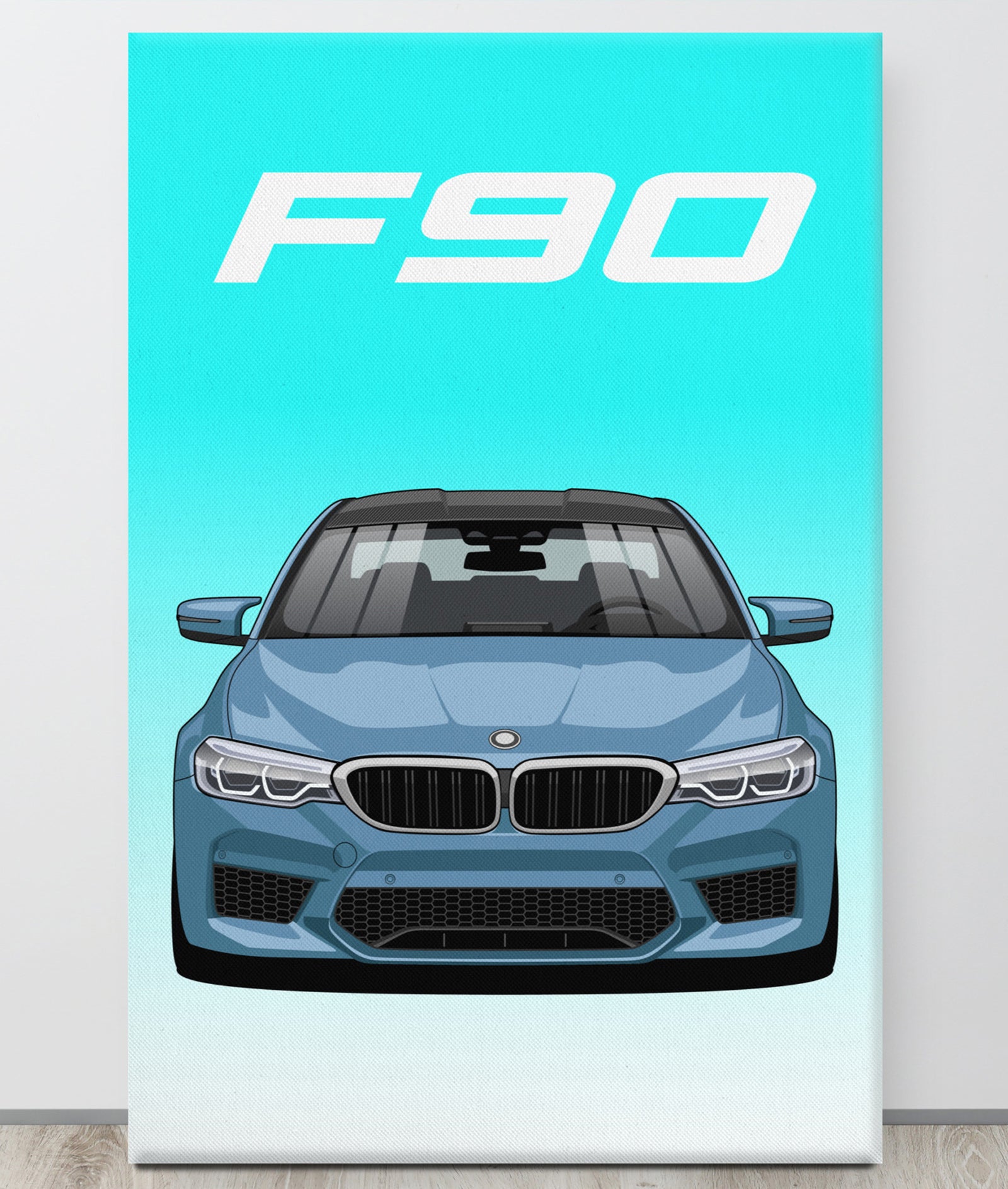 BMW F90 Default Canva Wall Art