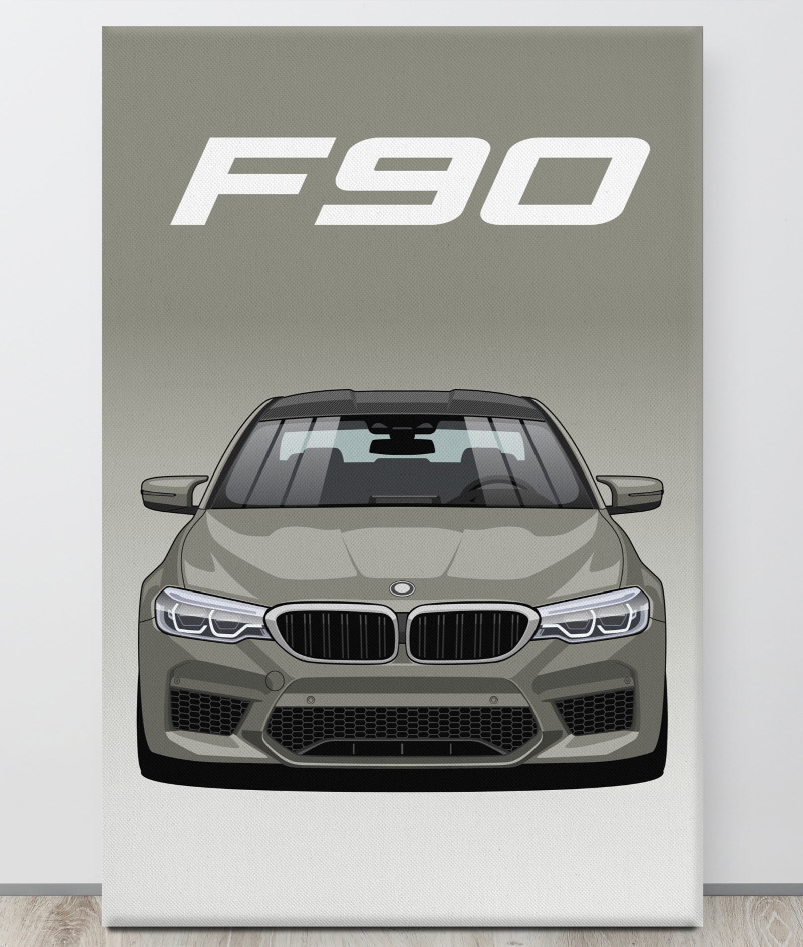 BMW F90 Fashion Grey Canva Wall Art