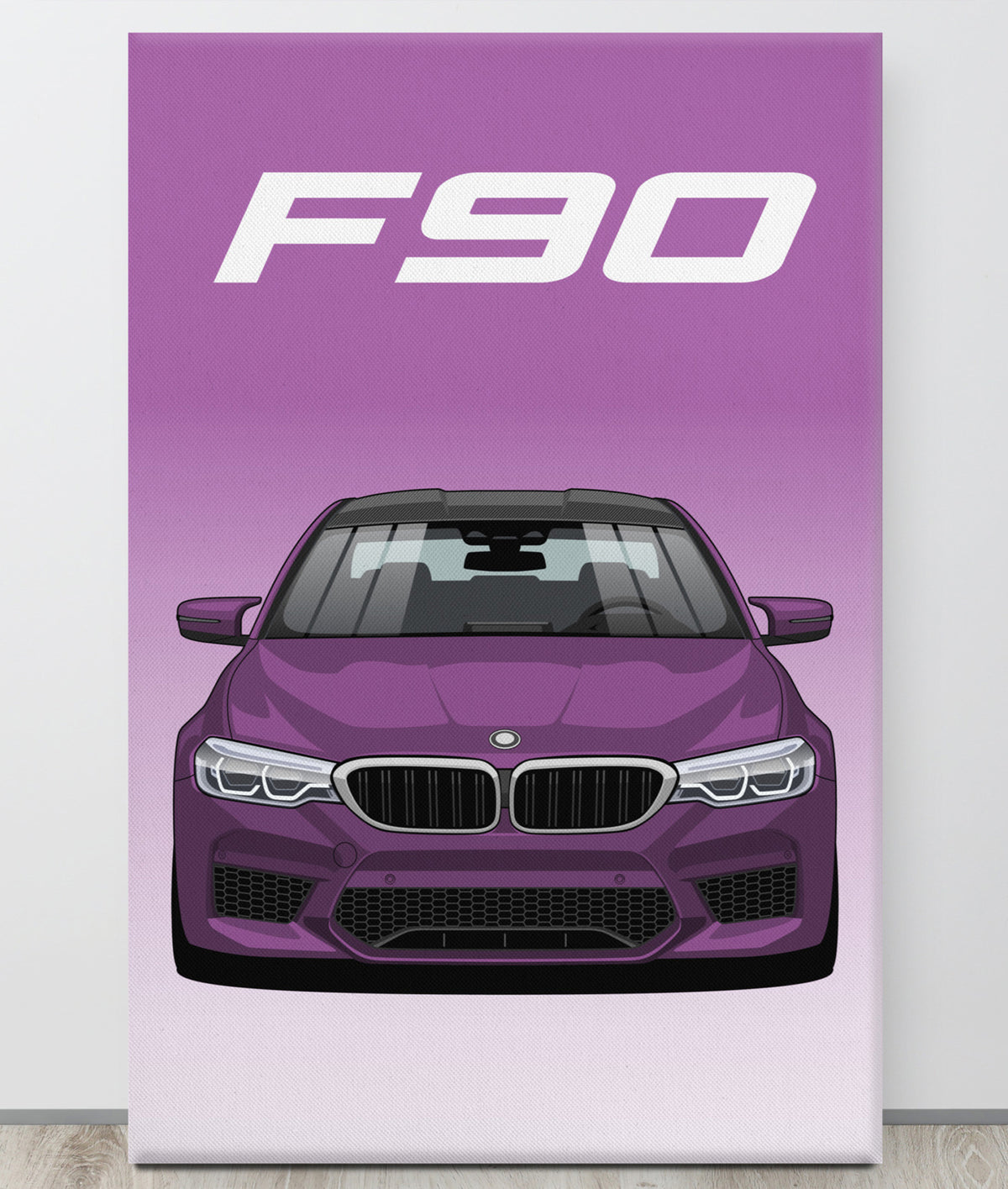 BMW F90 Purple Silk Canva Wall Art