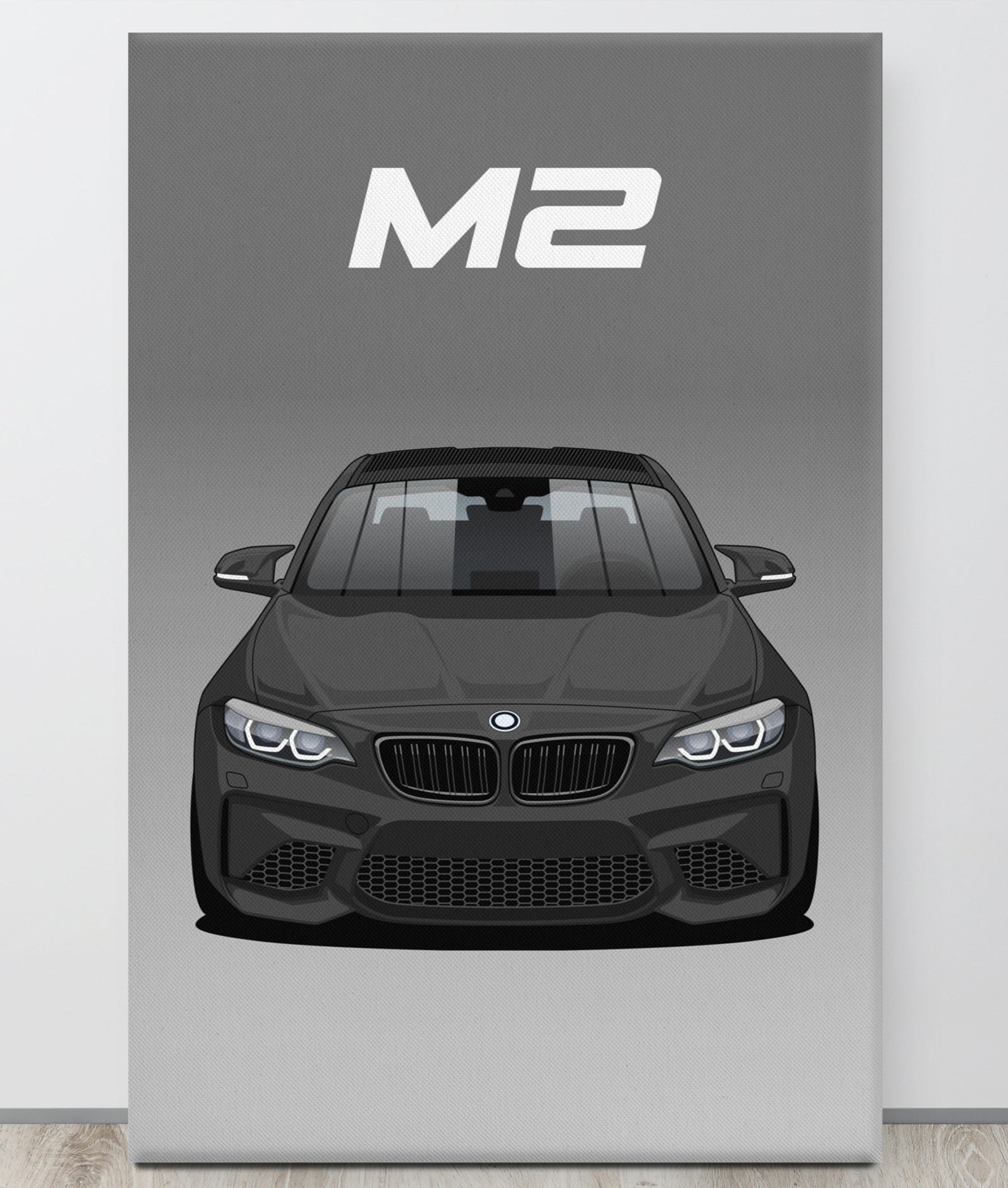 BMW M2/F87 Black Carbon Roof Canva Wall Art
