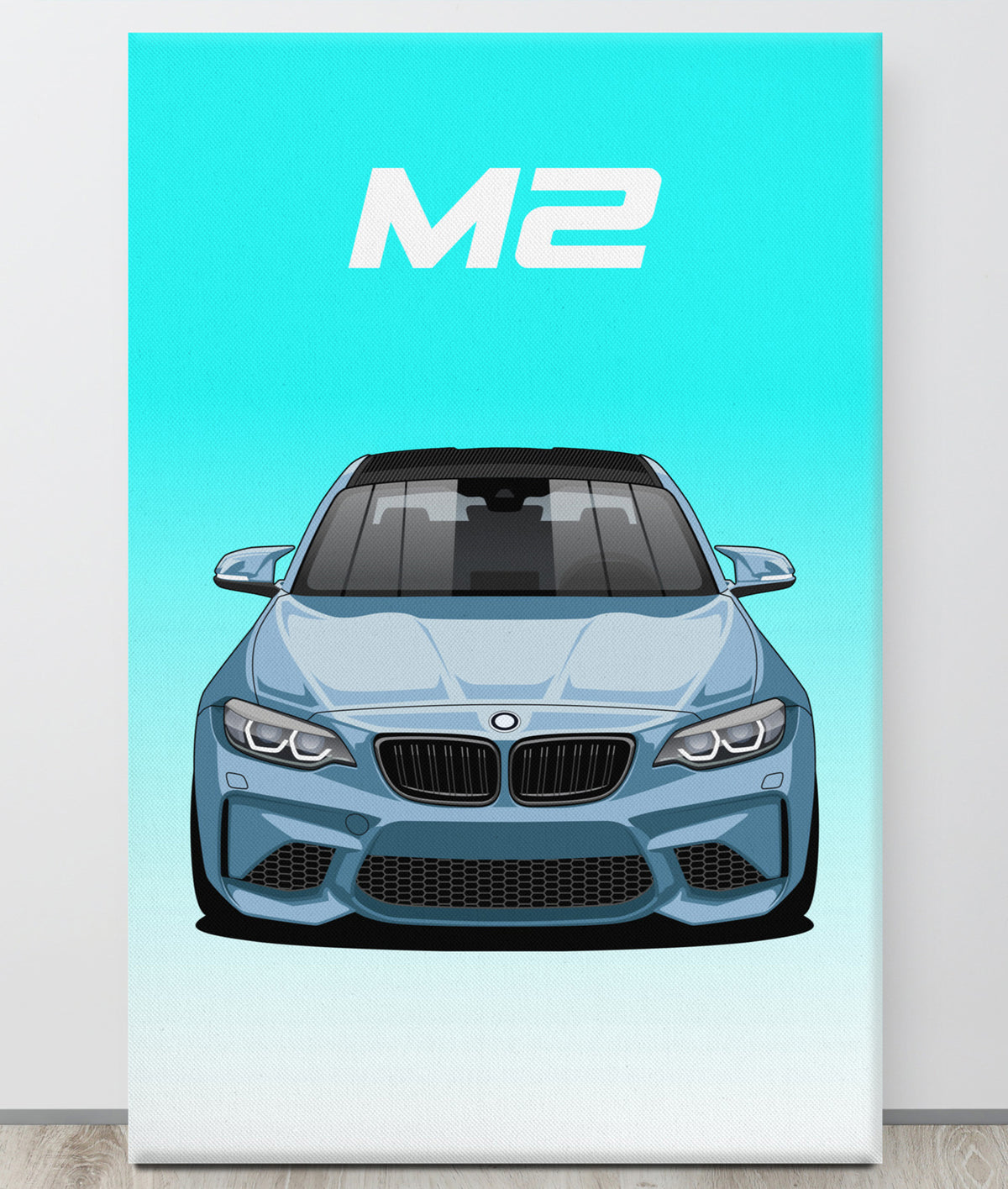 BMW M2/F87 Default Carbon Roof Canva Wall Art