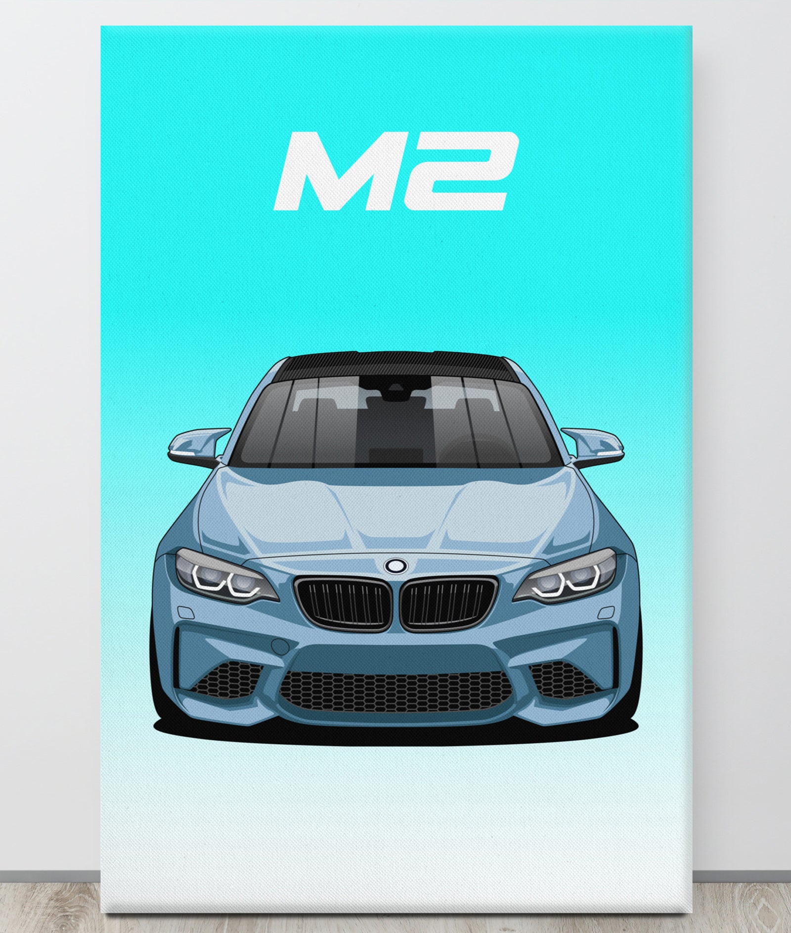 BMW M2/F87 Default Carbon Roof Canva Wall Art