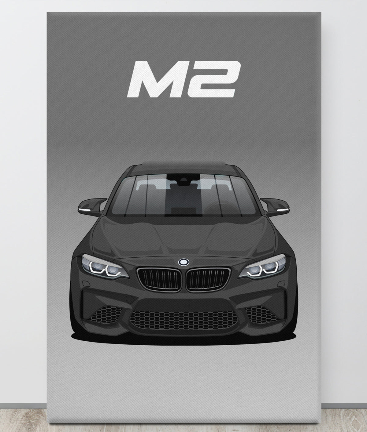 BMW M2/F87 Black Sunroof Canva Wall Art