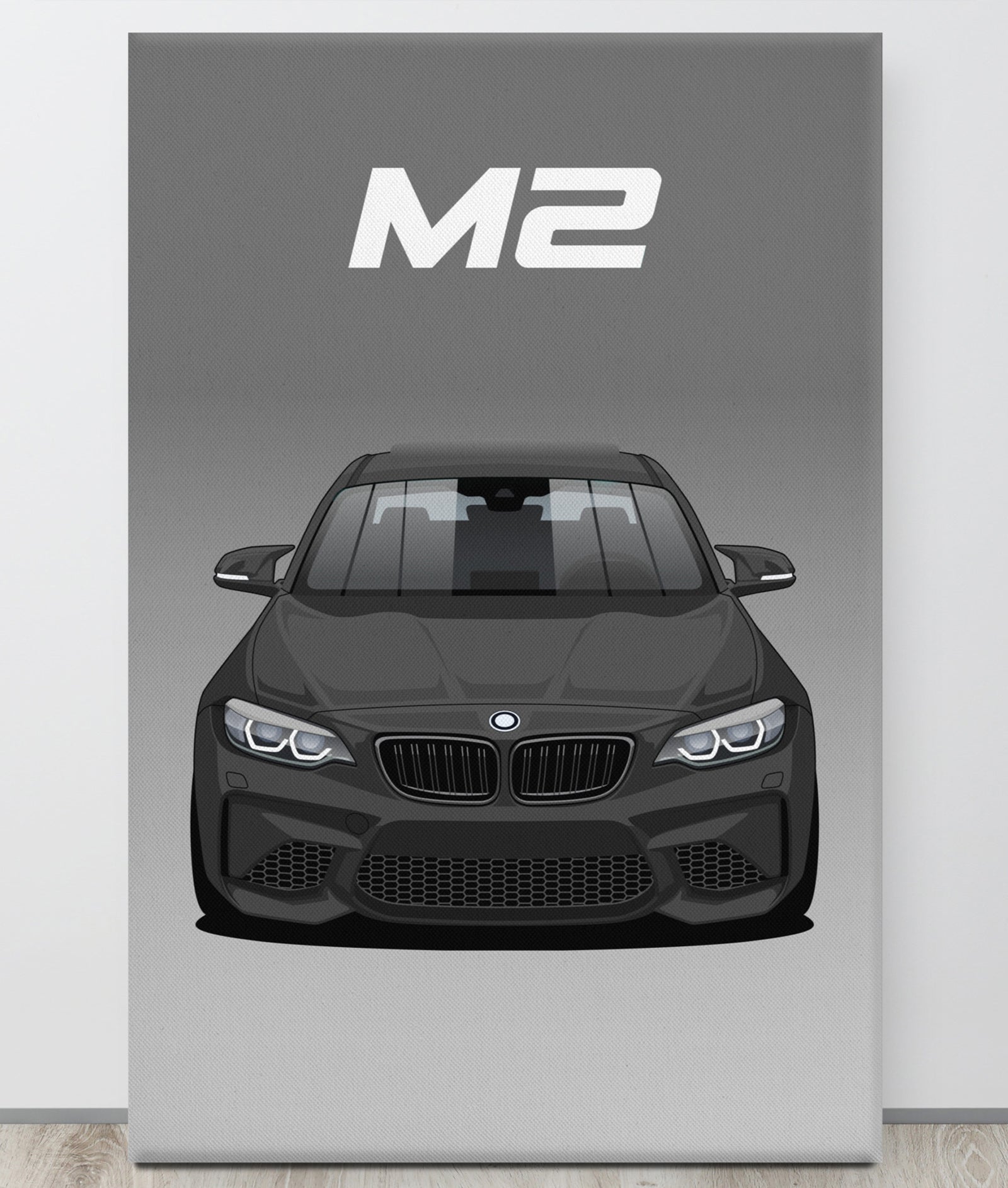 BMW M2/F87 Black Sunroof Canva Wall Art