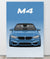 BMW M4/F82 Marina Blue Carbon Roof Canva Wall Art